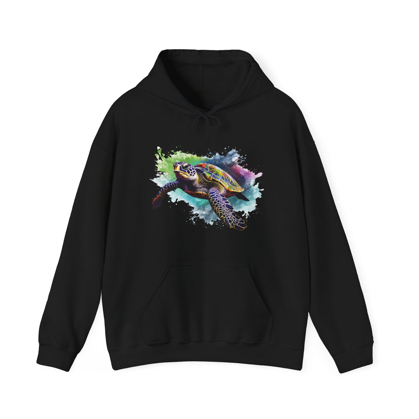 Watercolor Sea Turtle Hooded Sweatshirt