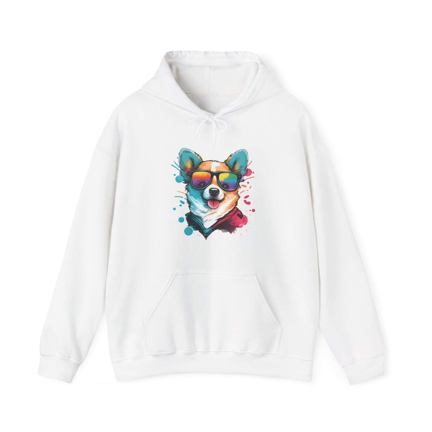 Dog with Sunglasses Hooded Sweatshirt 005