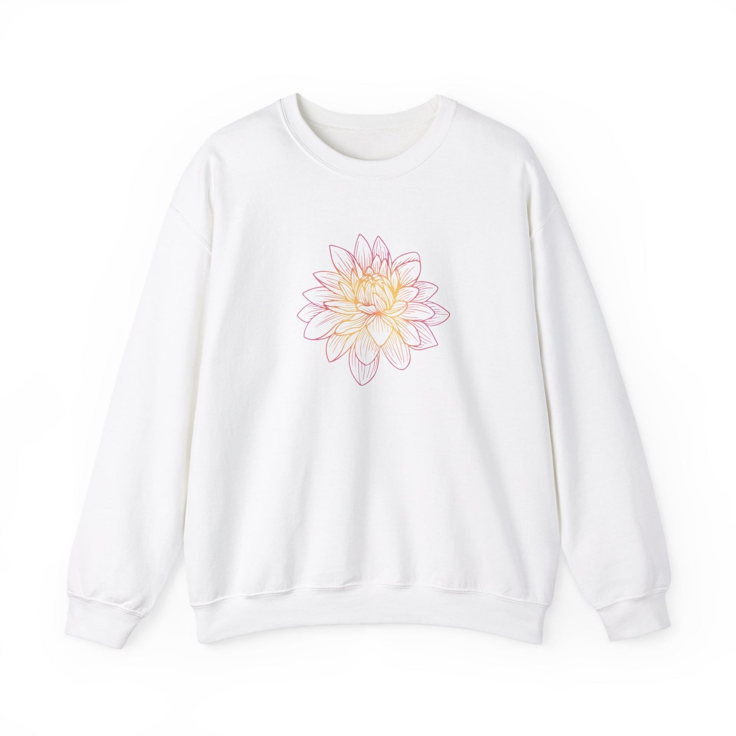 Colorful Lotus Outline Sweatshirt