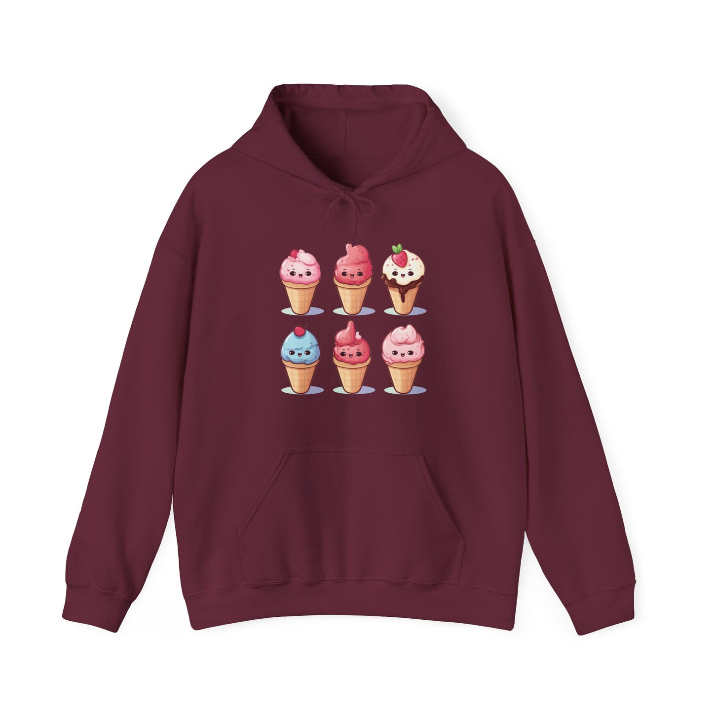 Ice Cream Cone Set Hooded Sweatshirt
