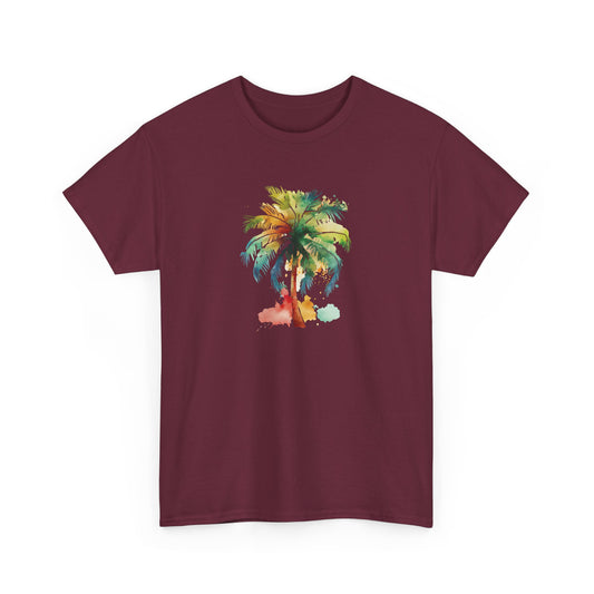 Watercolor Palm Tree Short Sleeve Tee
