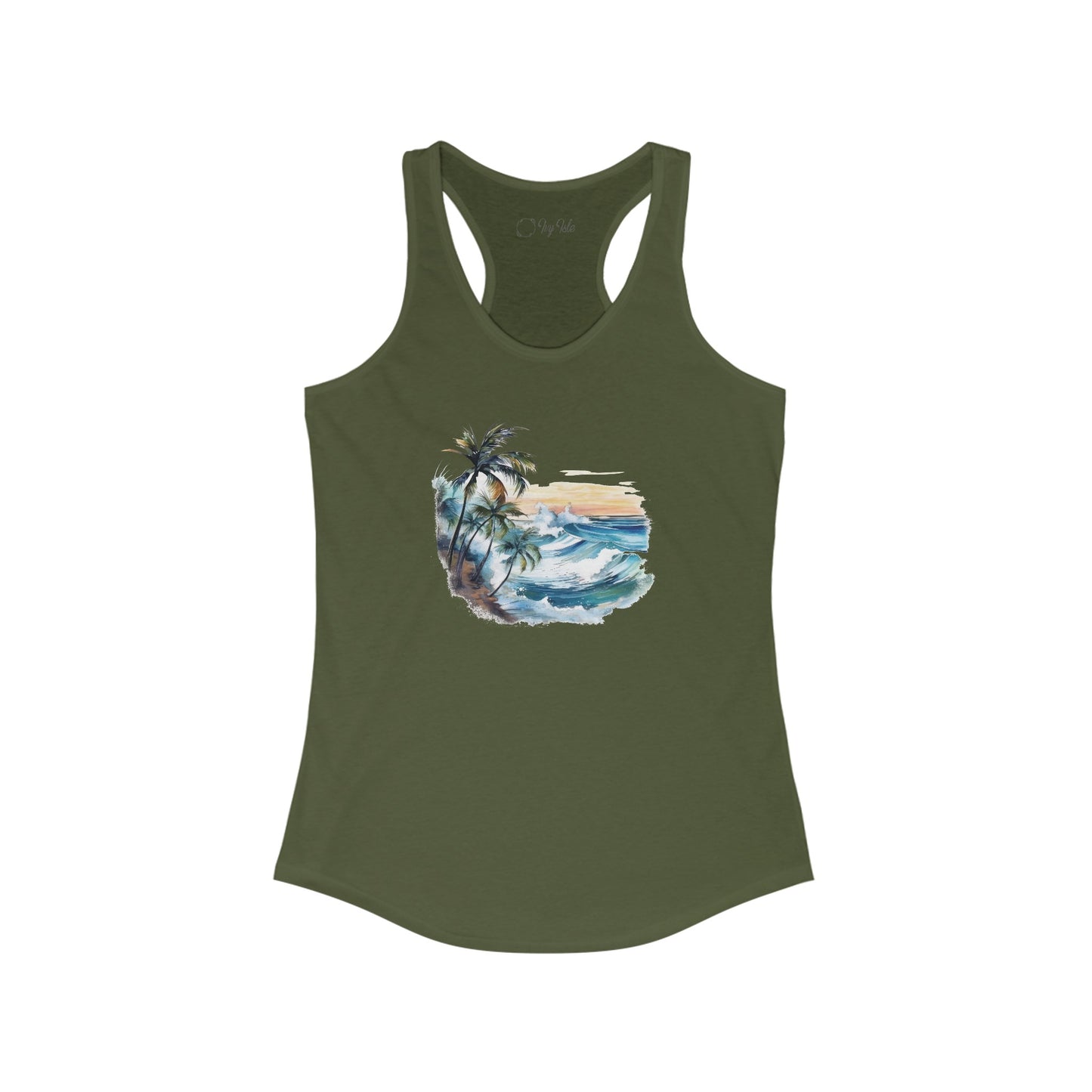 Watercolor Tropical Racerback Tank
