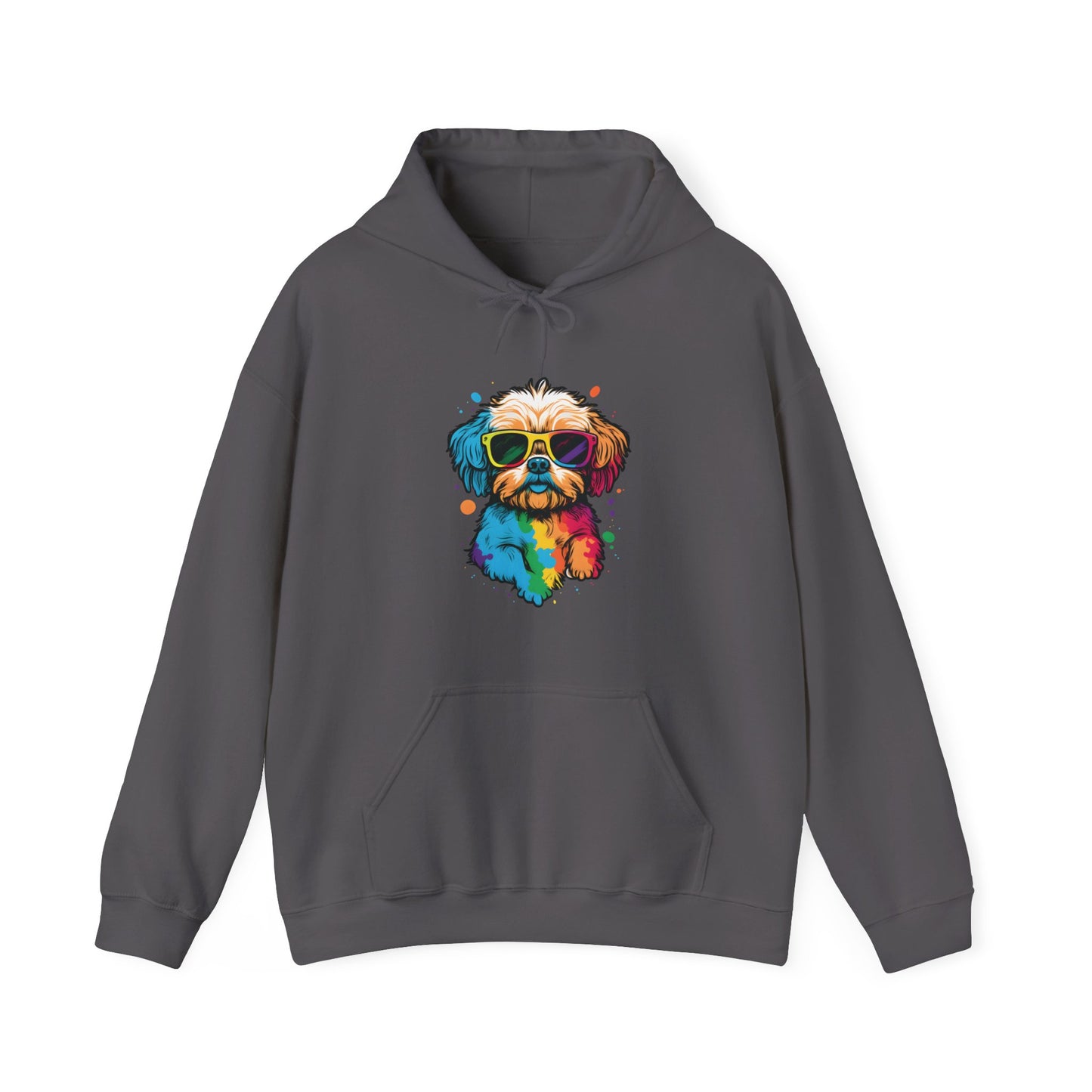Dog with Sunglasses Hooded Sweatshirt 003