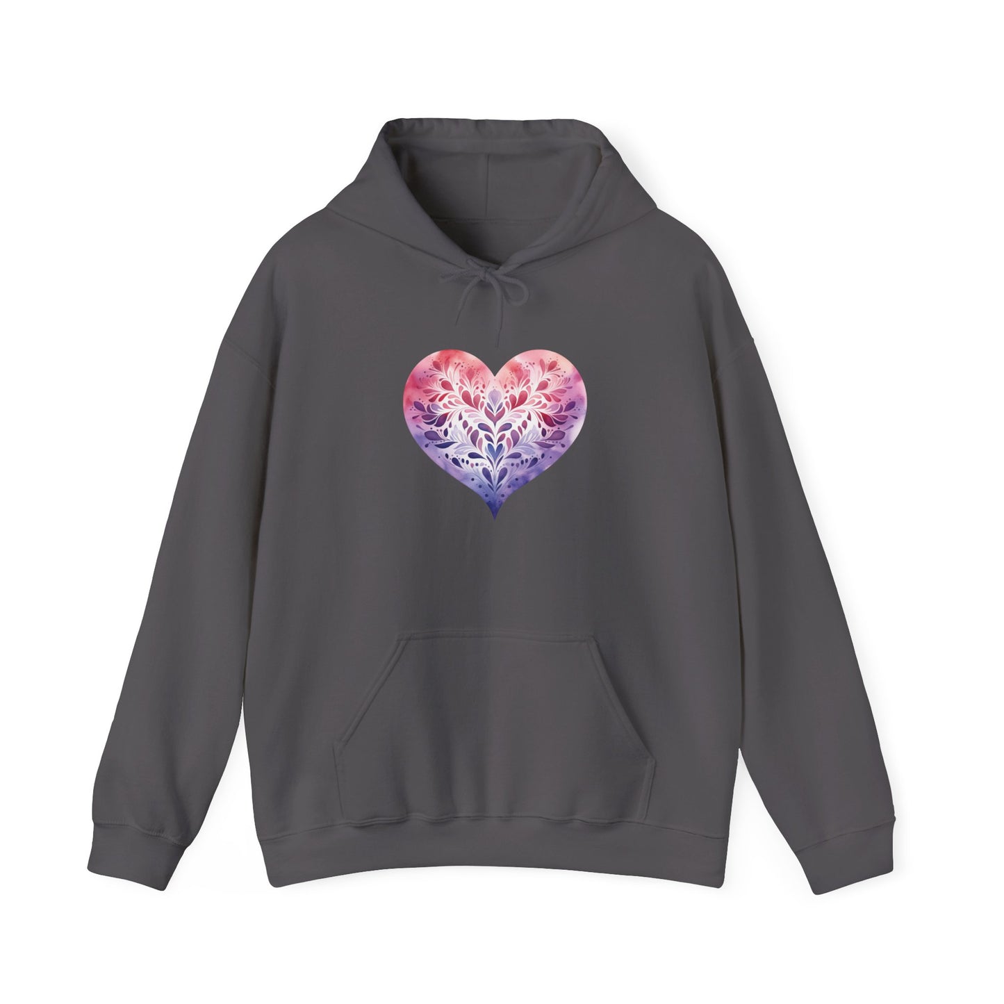 Watercolor Heart Hooded Sweatshirt 005
