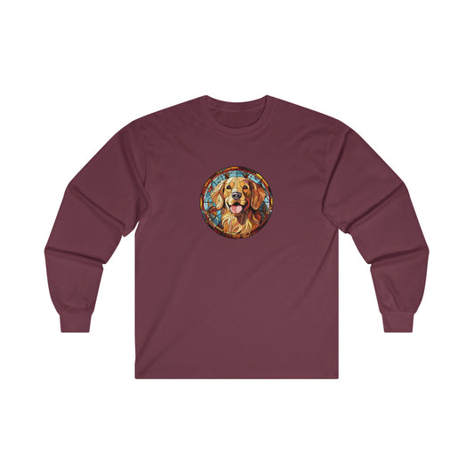Stained Glass Golden Retriever Long Sleeve Tee