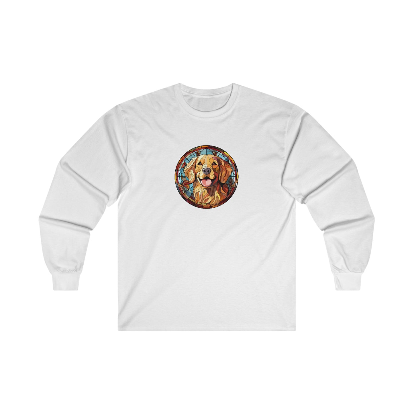 Stained Glass Golden Retriever Long Sleeve Tee