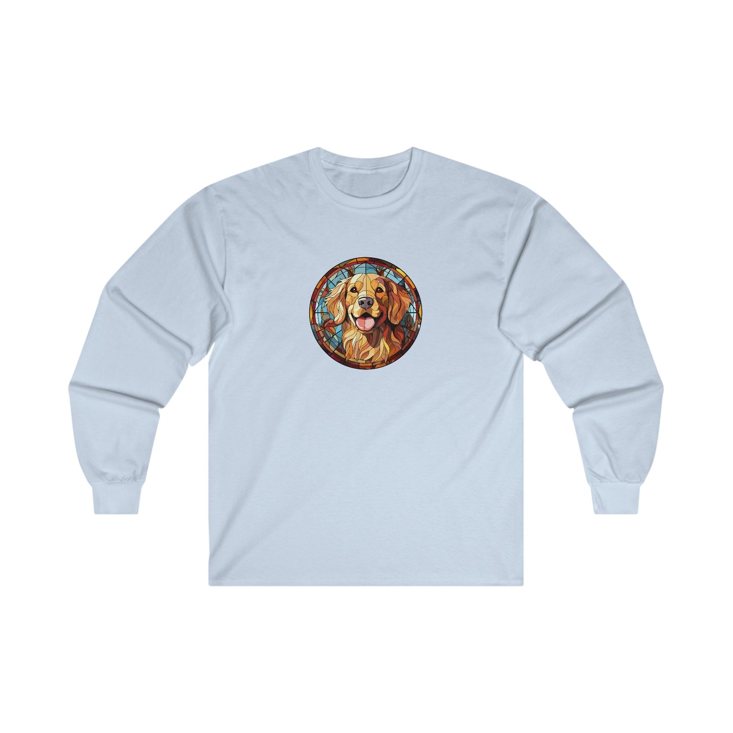 Stained Glass Golden Retriever Long Sleeve Tee