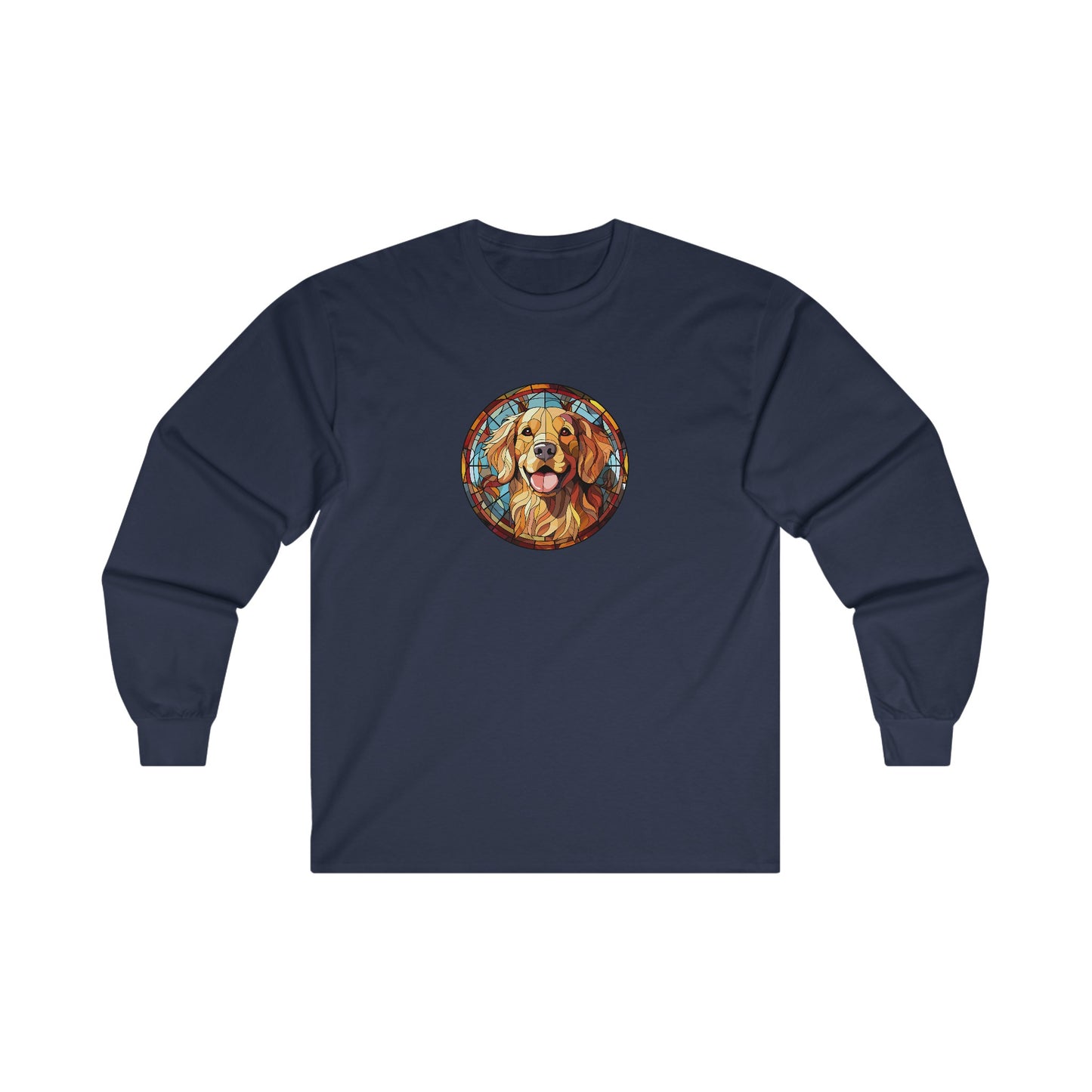 Stained Glass Golden Retriever Long Sleeve Tee