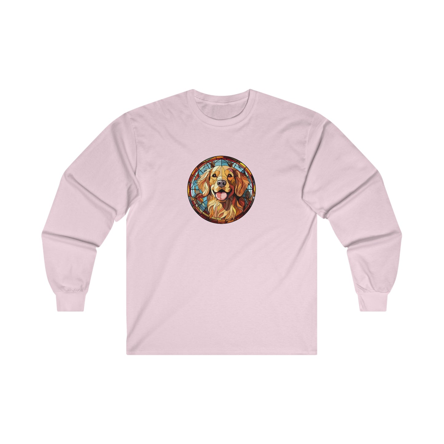 Stained Glass Golden Retriever Long Sleeve Tee