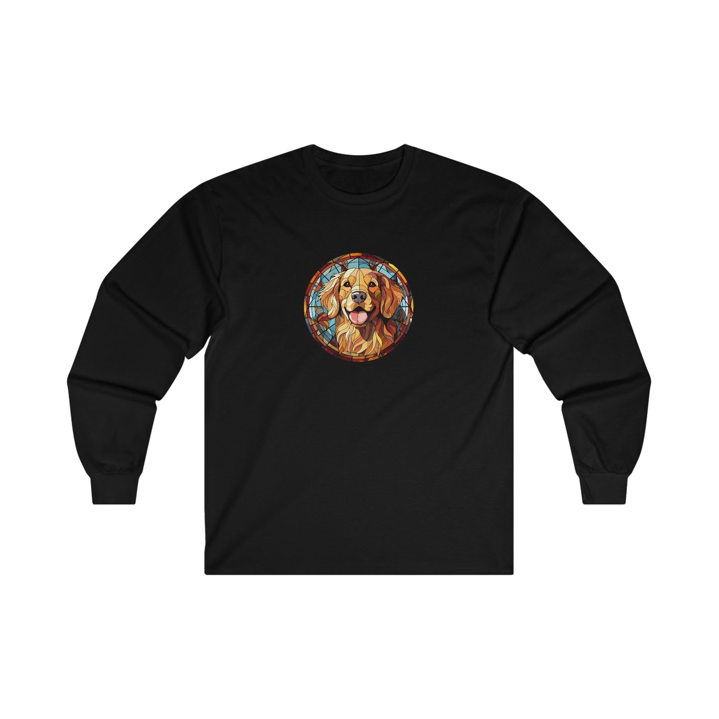 Stained Glass Golden Retriever Long Sleeve Tee
