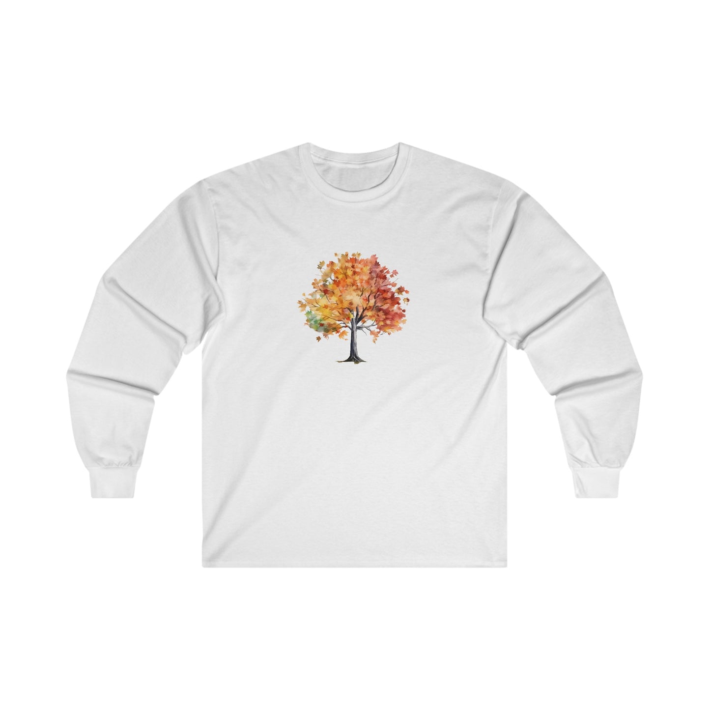 Watercolor Autumn Tree Long Sleeve Tee
