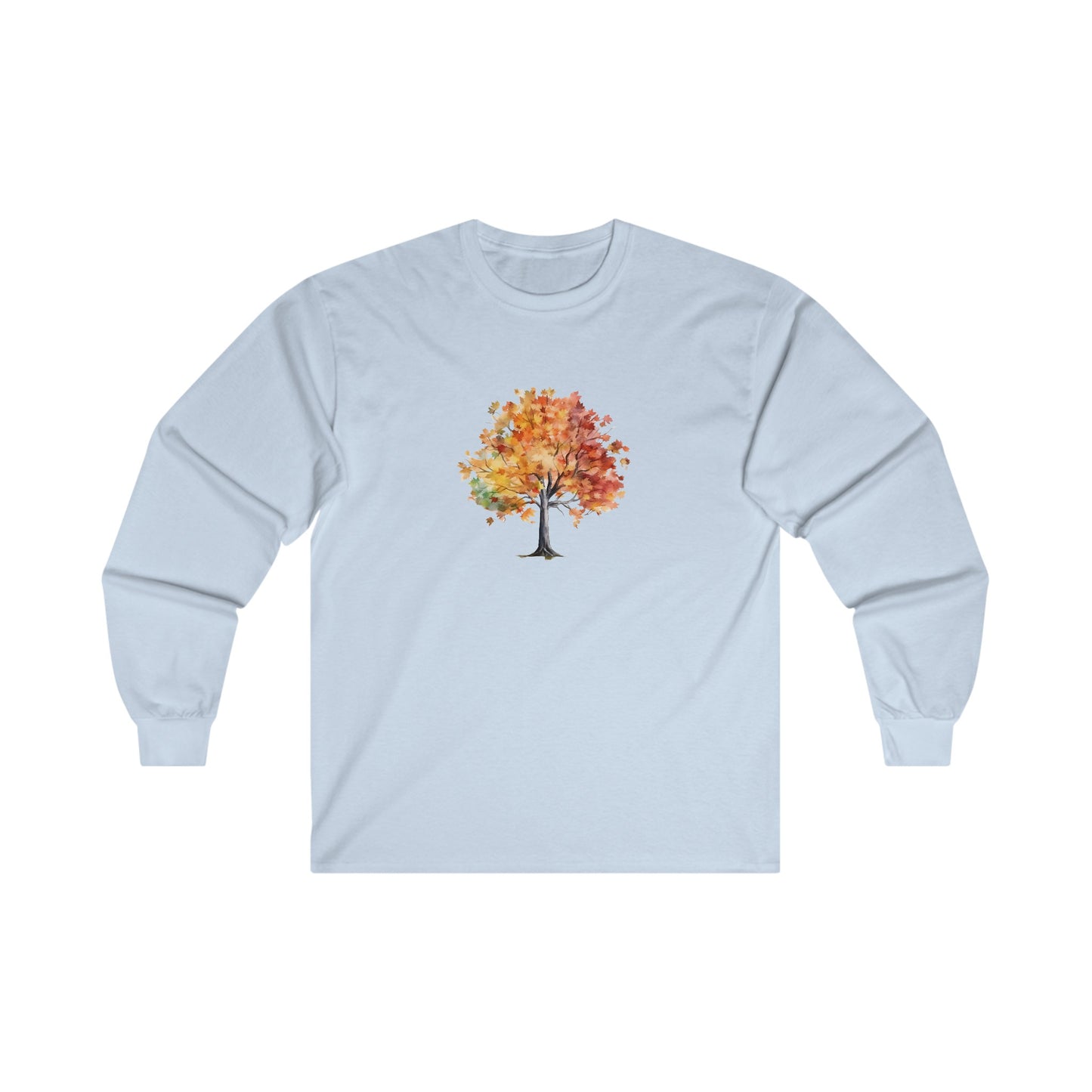 Watercolor Autumn Tree Long Sleeve Tee