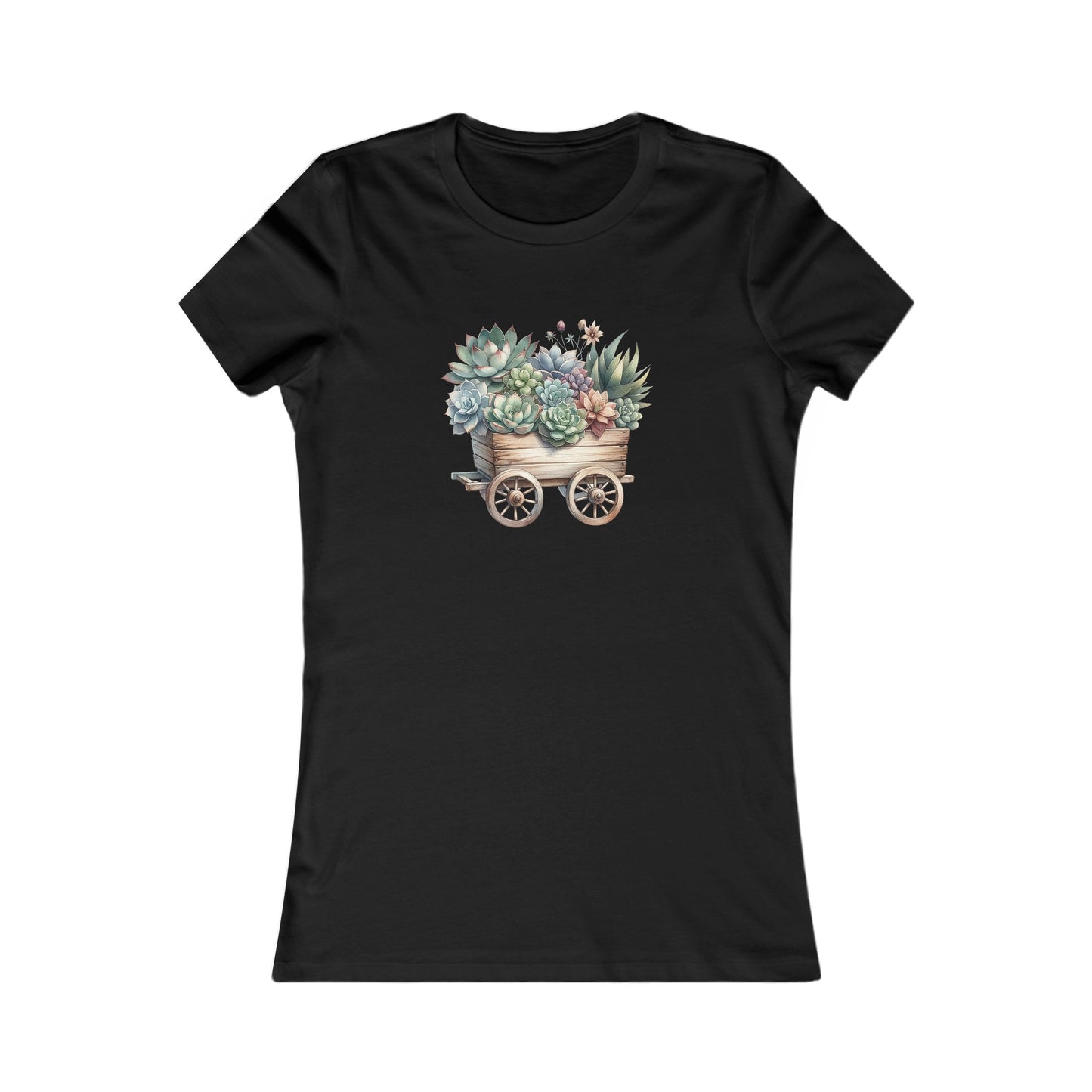 Succulent Wheelbarrow Fitted Tee
