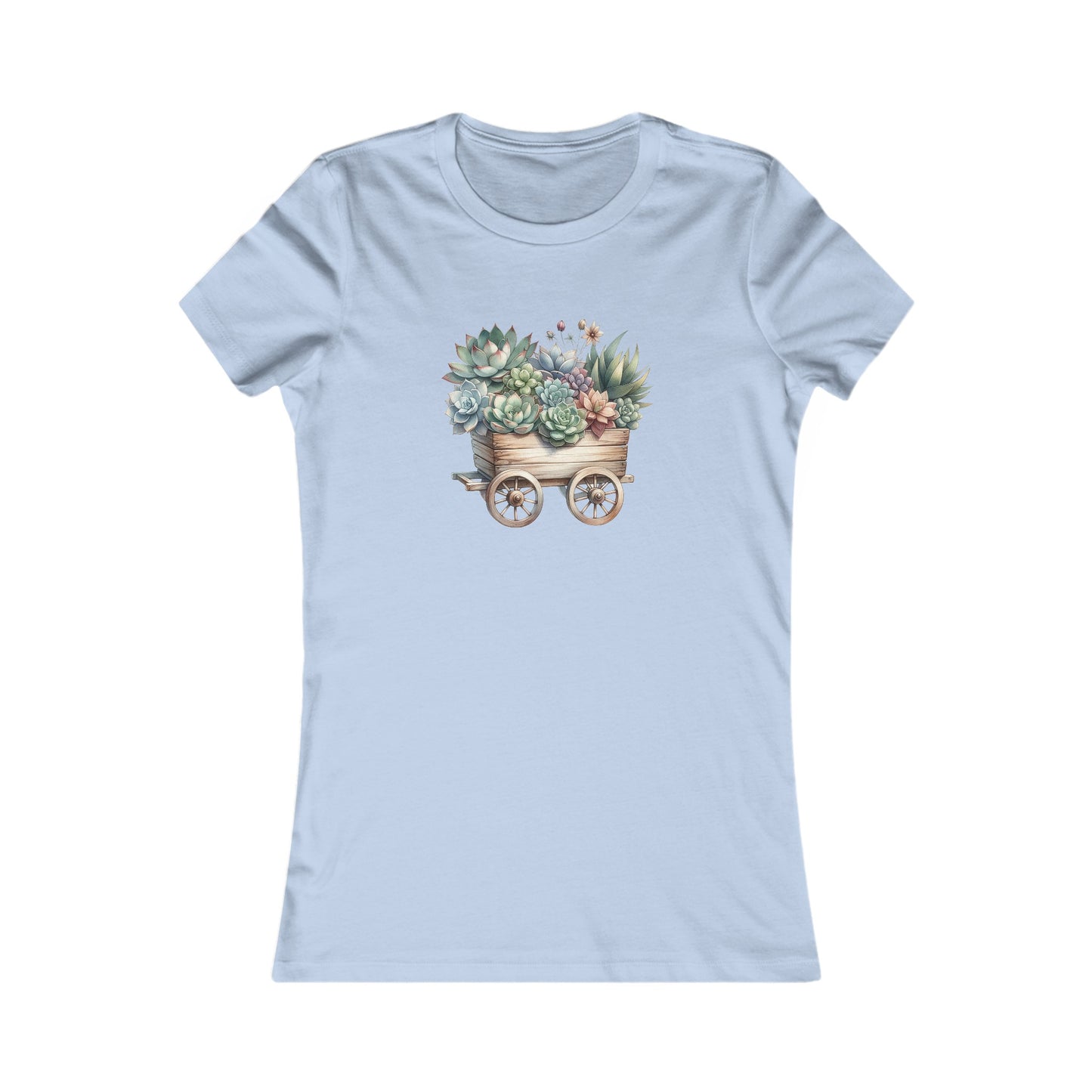 Succulent Wheelbarrow Fitted Tee
