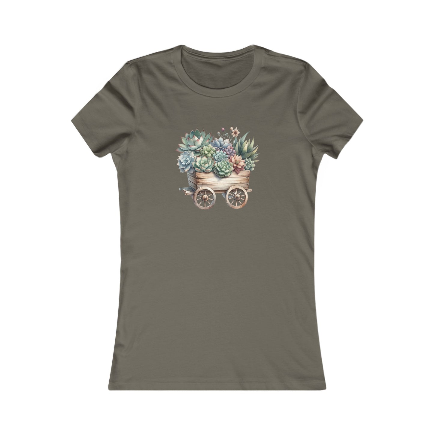 Succulent Wheelbarrow Fitted Tee