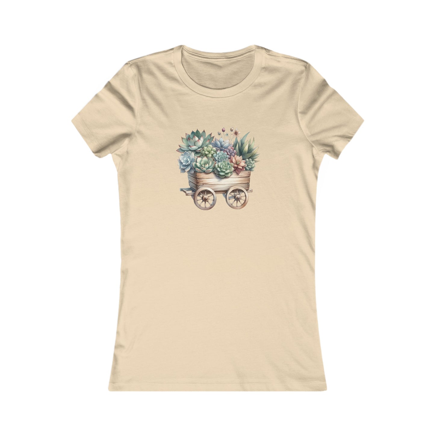 Succulent Wheelbarrow Fitted Tee