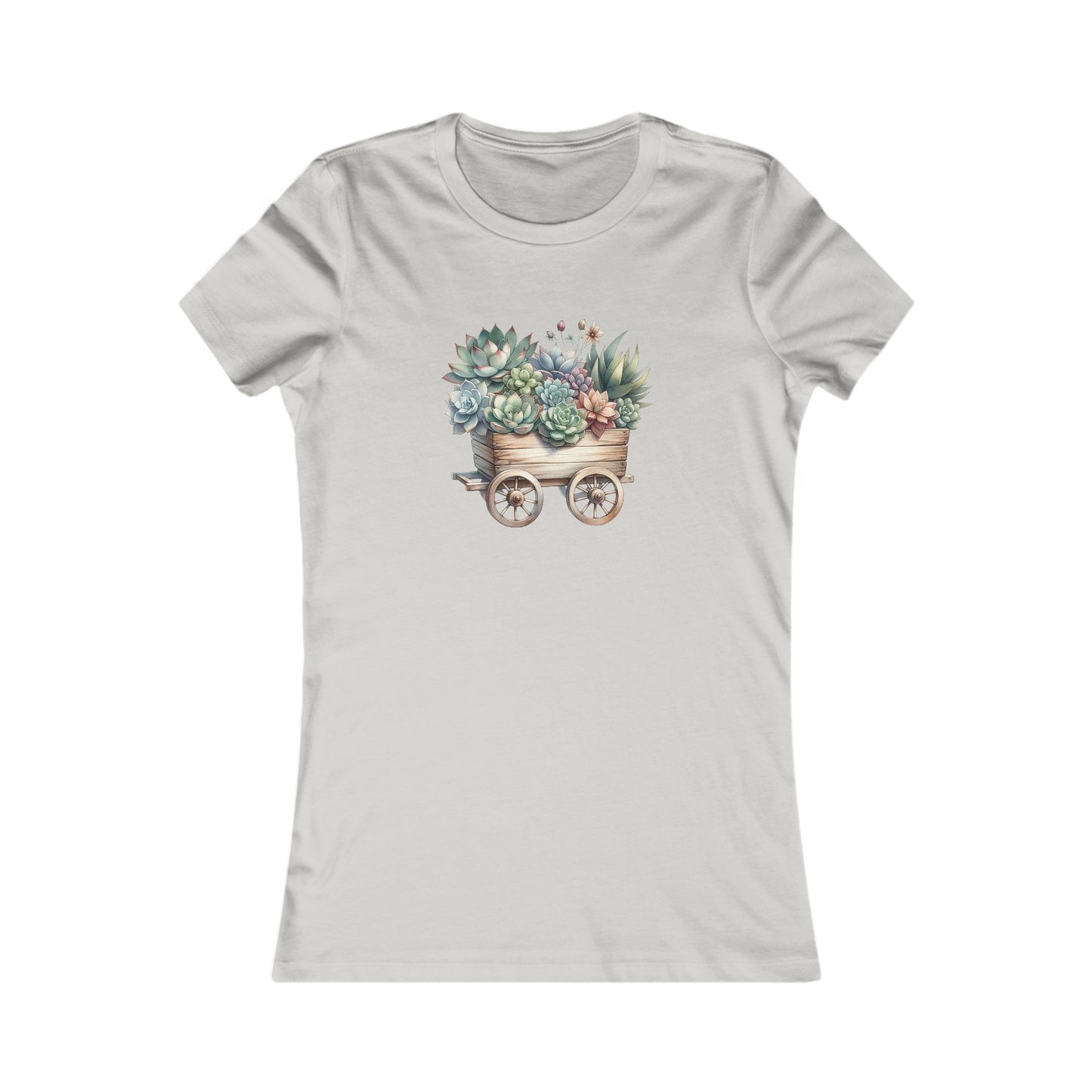 Succulent Wheelbarrow Fitted Tee