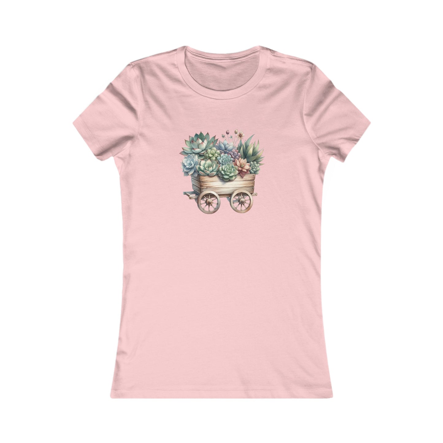 Succulent Wheelbarrow Fitted Tee
