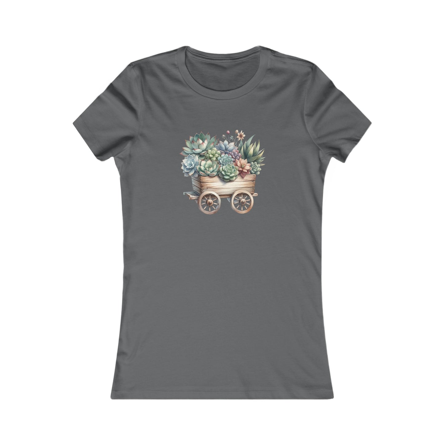 Succulent Wheelbarrow Fitted Tee