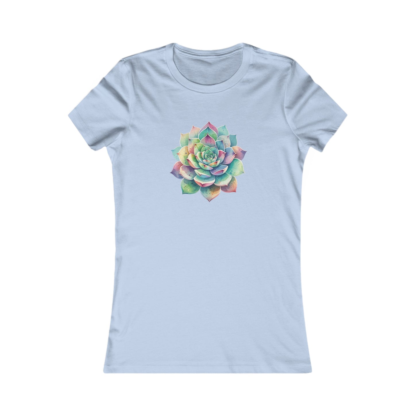 Colorful Succulent Fitted Tee