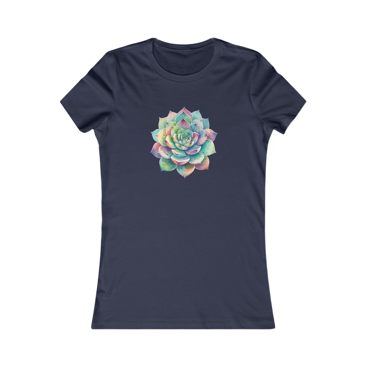 Colorful Succulent Fitted Tee