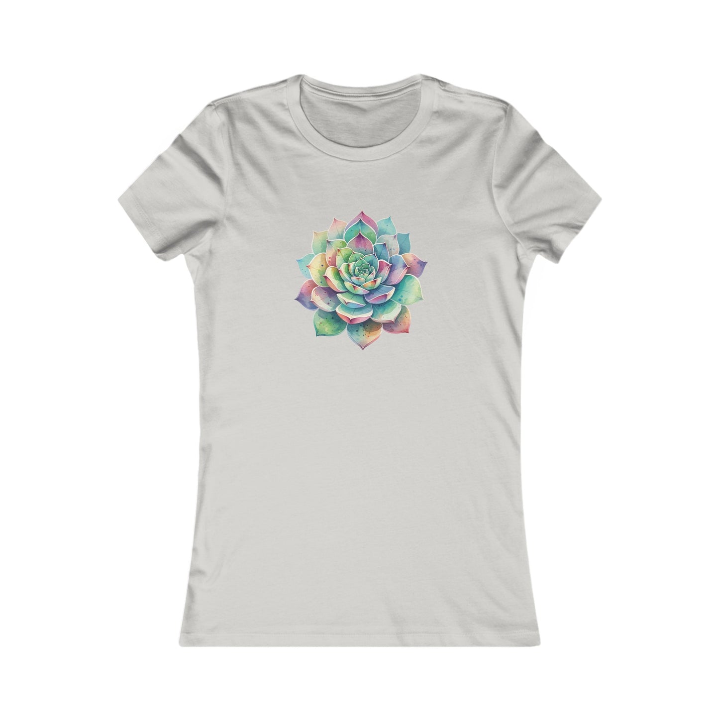 Colorful Succulent Fitted Tee