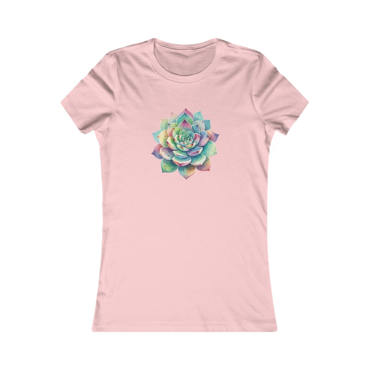 Colorful Succulent Fitted Tee