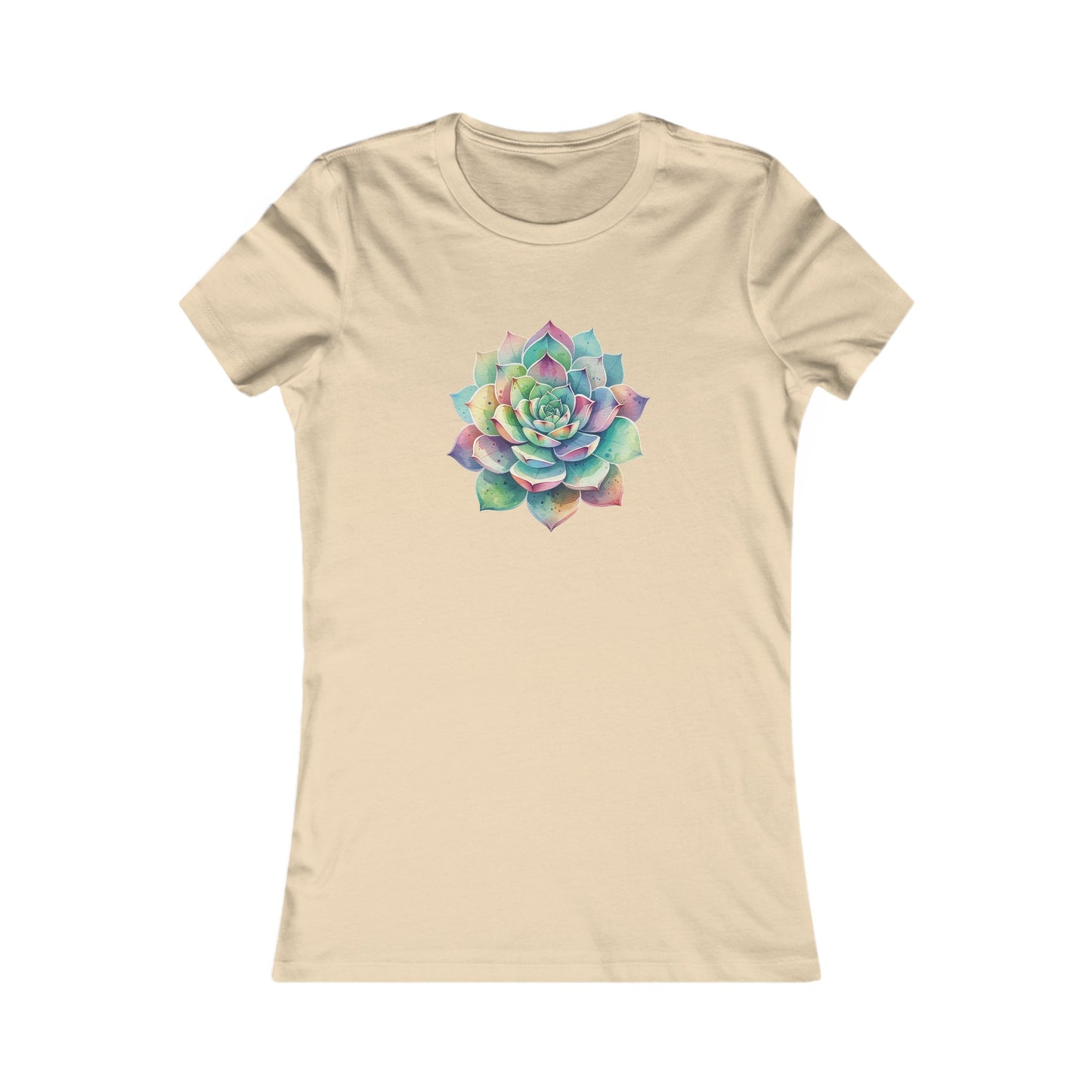 Colorful Succulent Fitted Tee