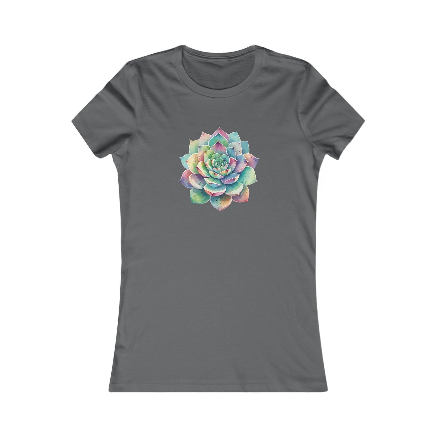 Colorful Succulent Fitted Tee