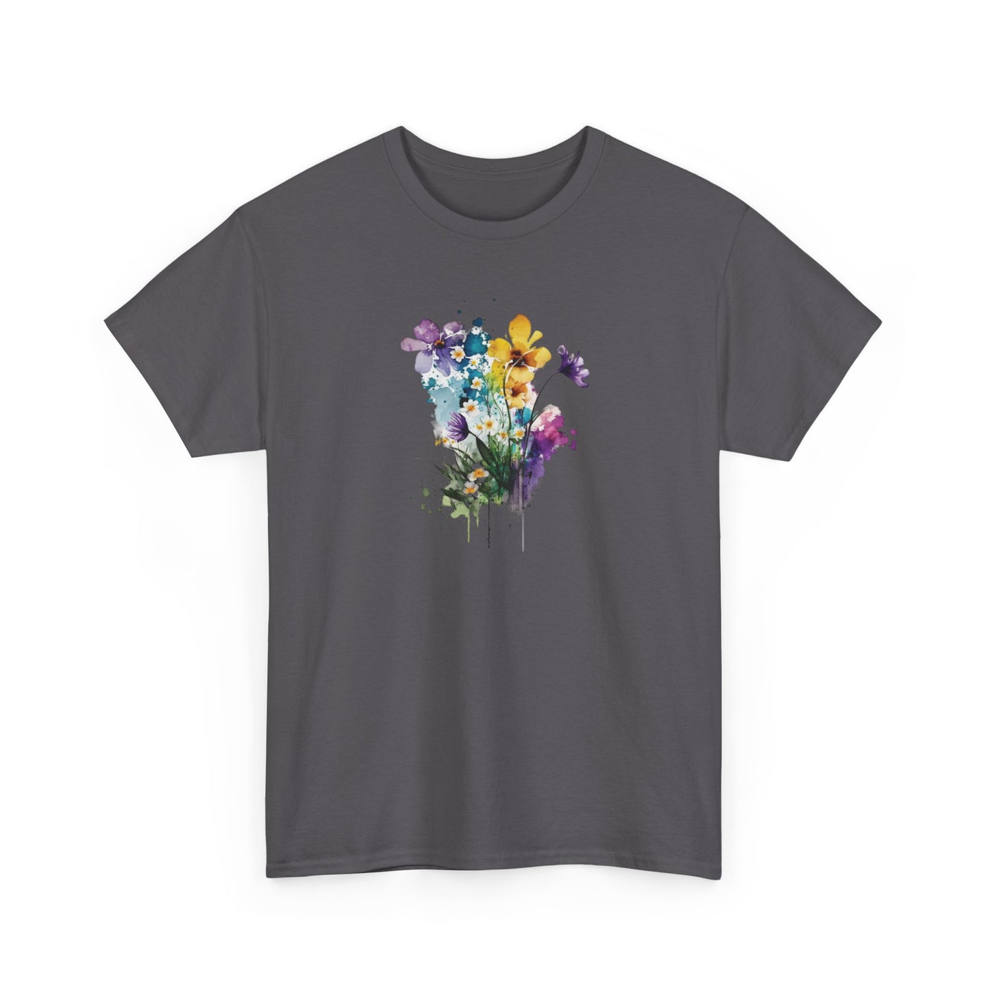 Watercolor Spring Flowers Short Sleeve Tee