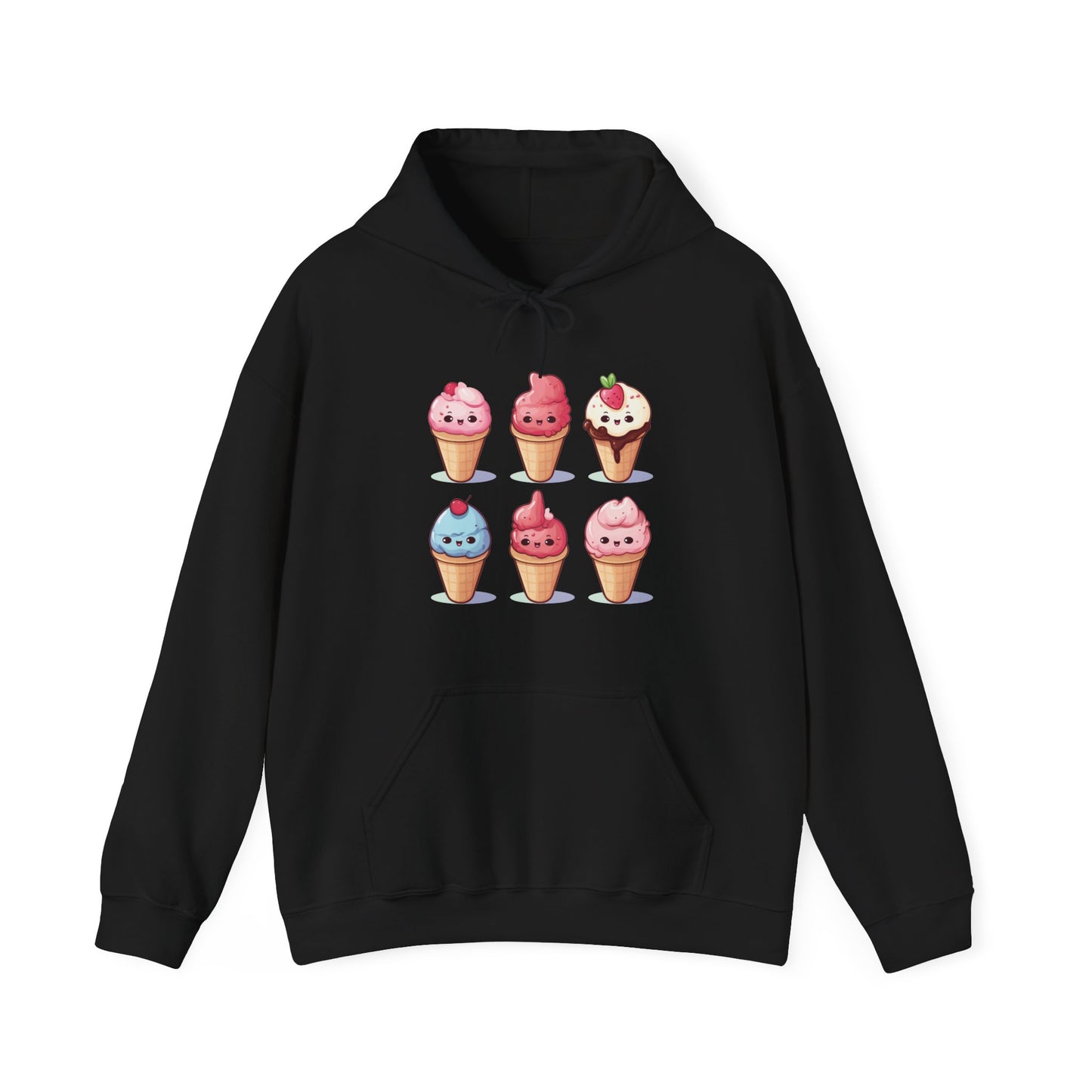 Ice Cream Cone Set Hooded Sweatshirt