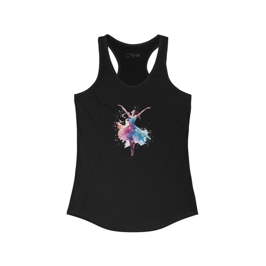 Watercolor Dancer Racerback Tank