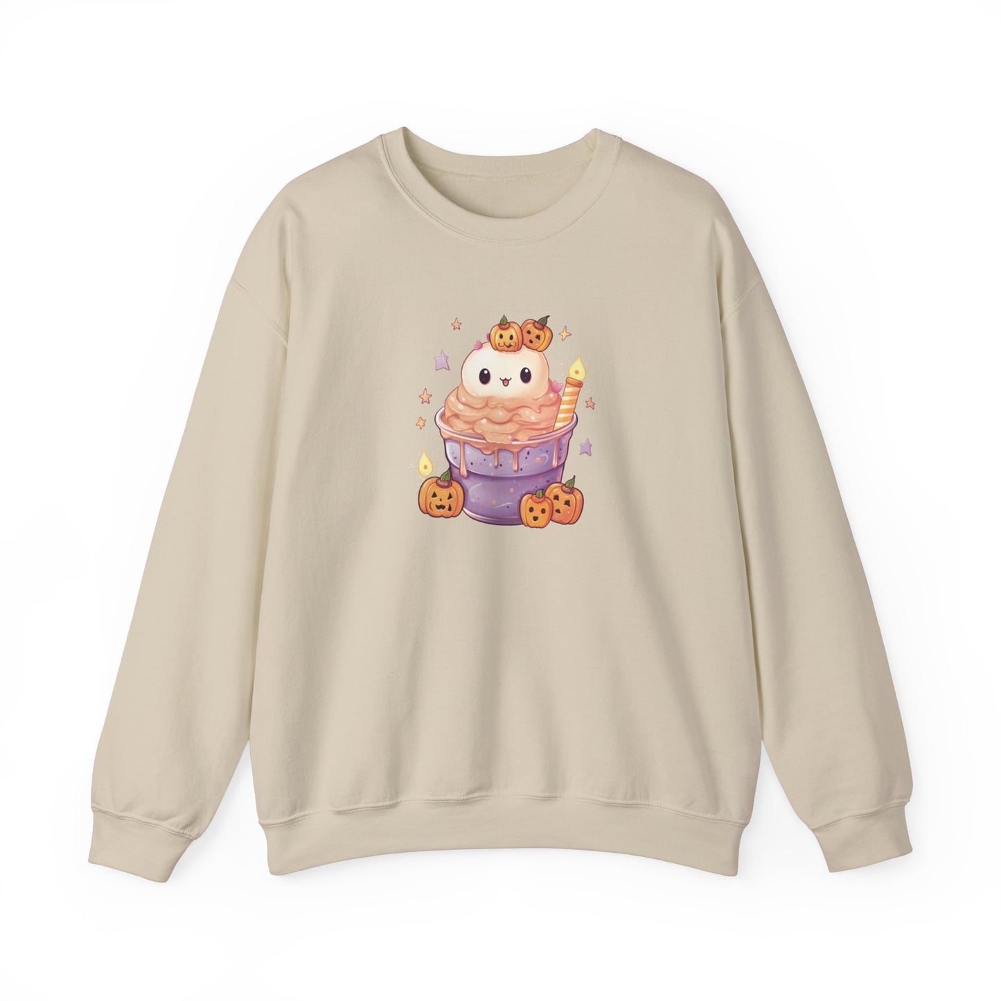 Cute Cat and Pumpkins Dessert Sweatshirt