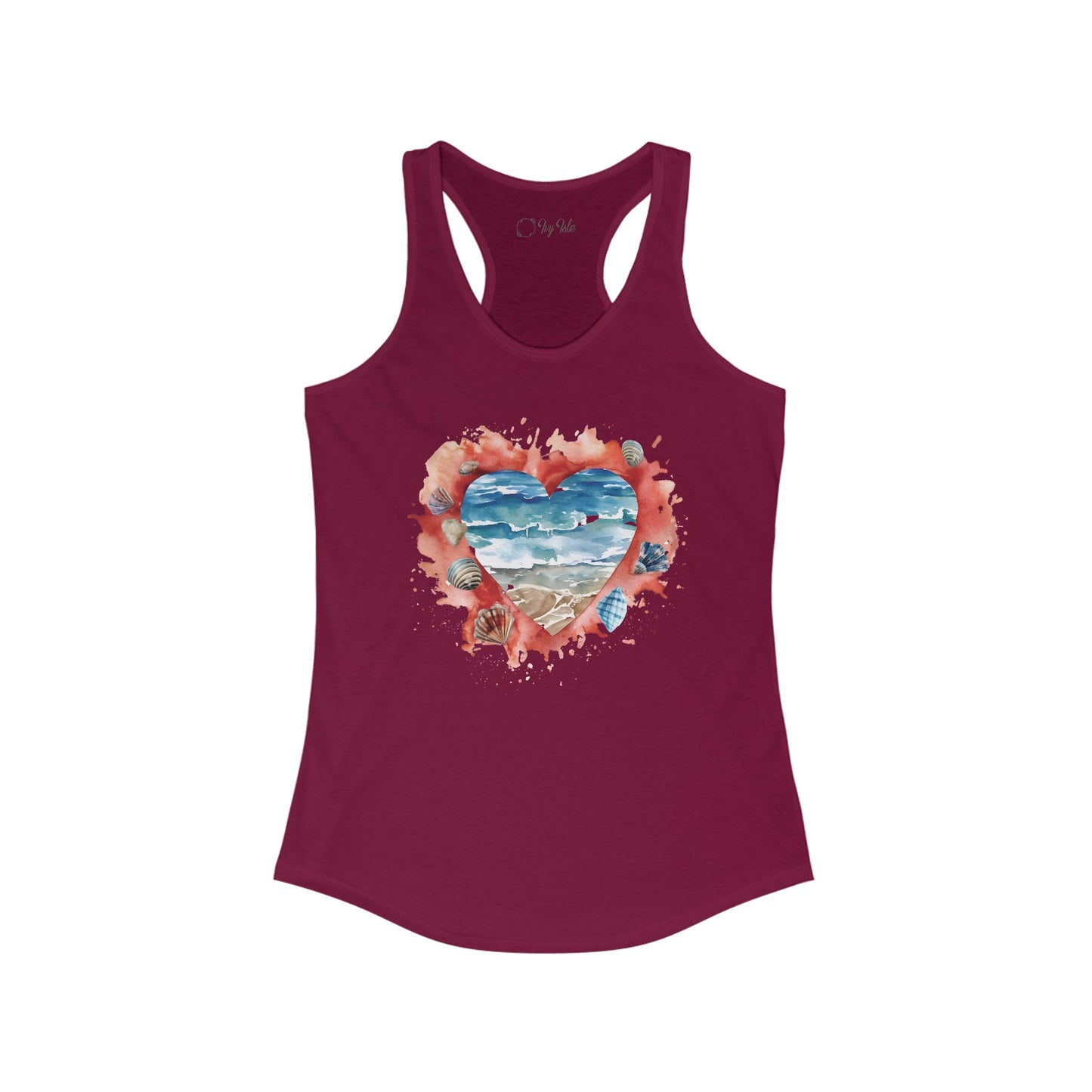Ocean Heart Racerback Tank