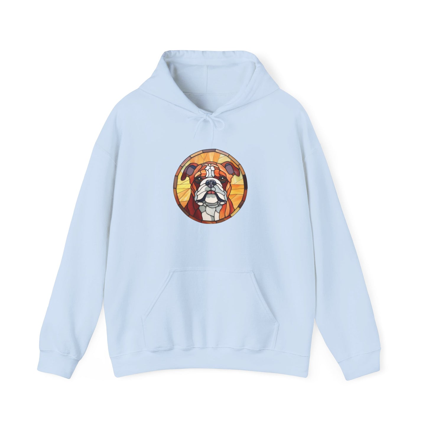 Stained Glass Bulldog Hooded Sweatshirt