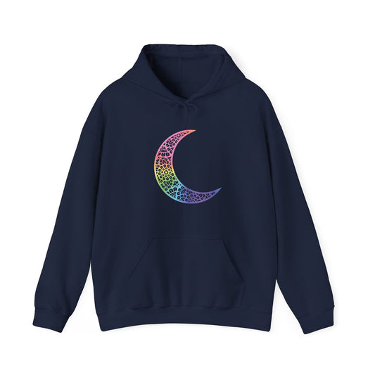 Colorful Mandala Moon Hooded Sweatshirt