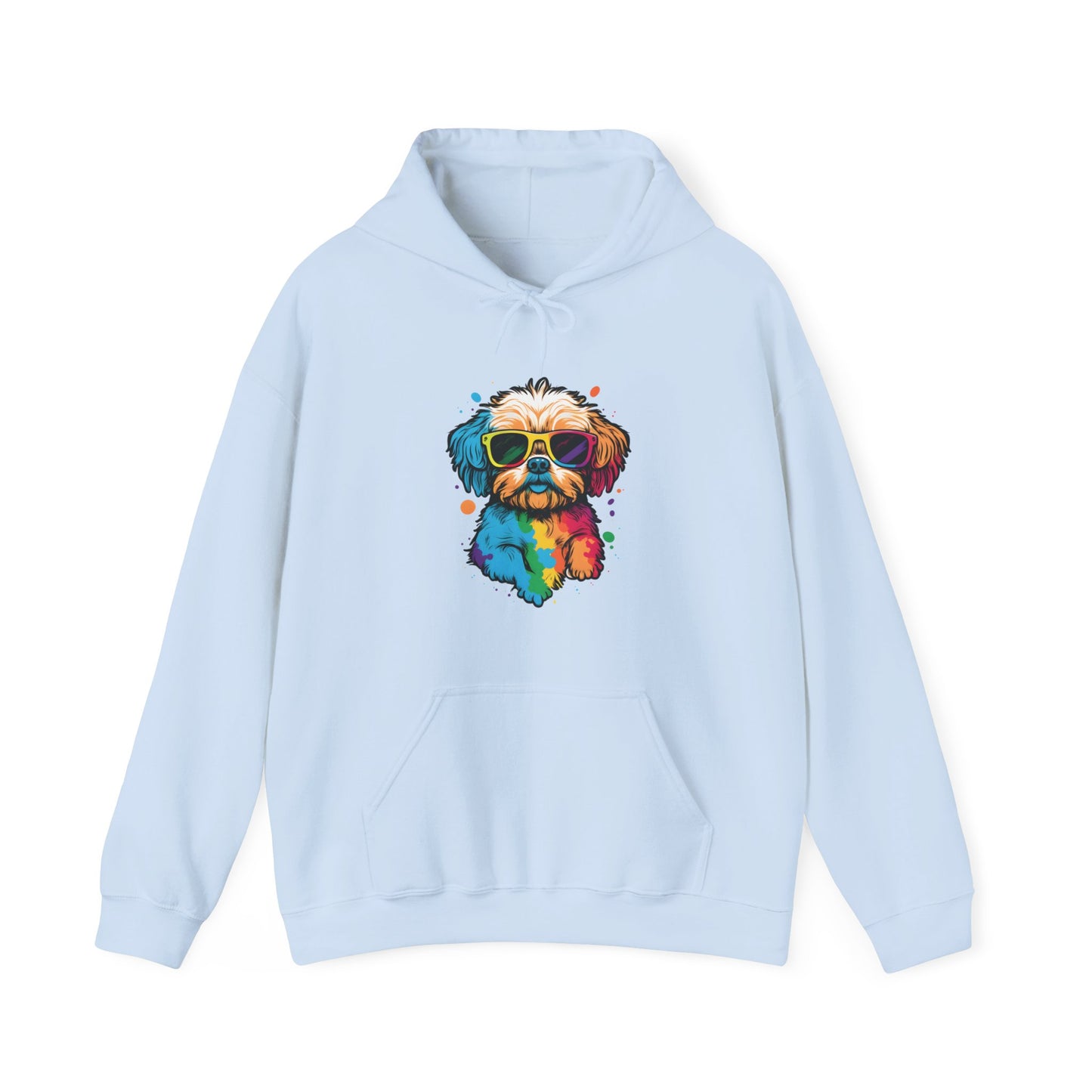Dog with Sunglasses Hooded Sweatshirt 003
