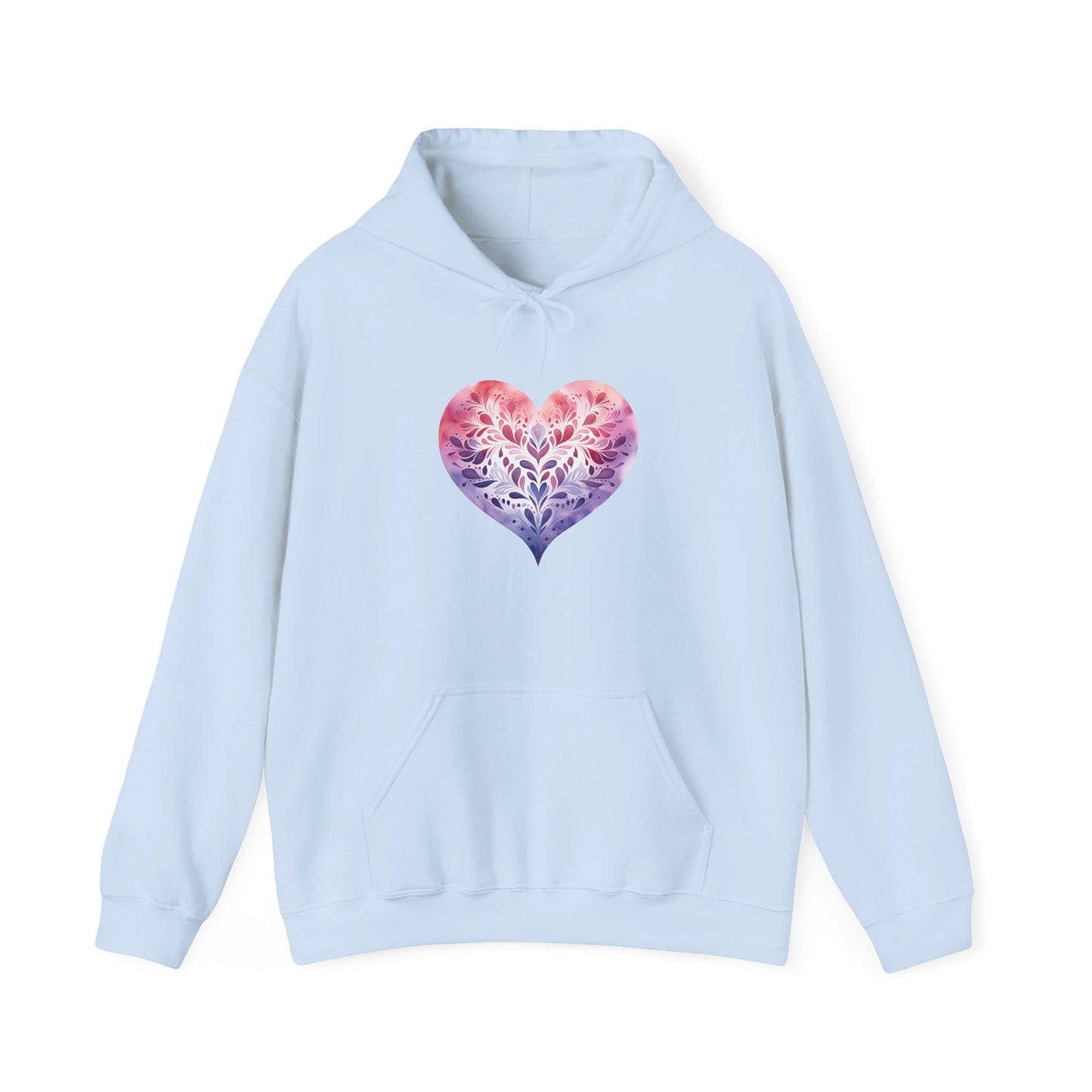 Watercolor Heart Hooded Sweatshirt 005