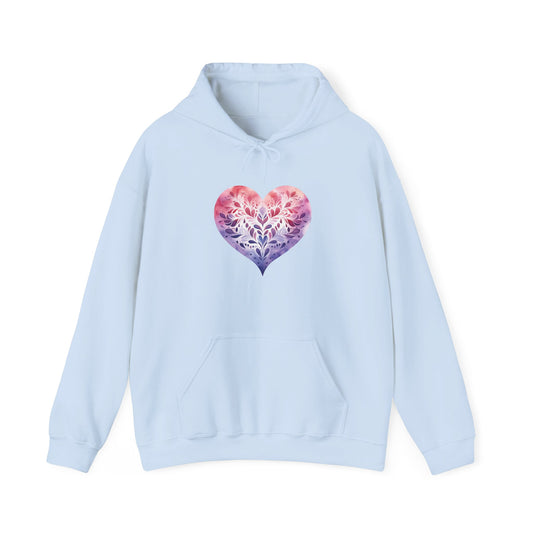 Watercolor Heart Hooded Sweatshirt 005