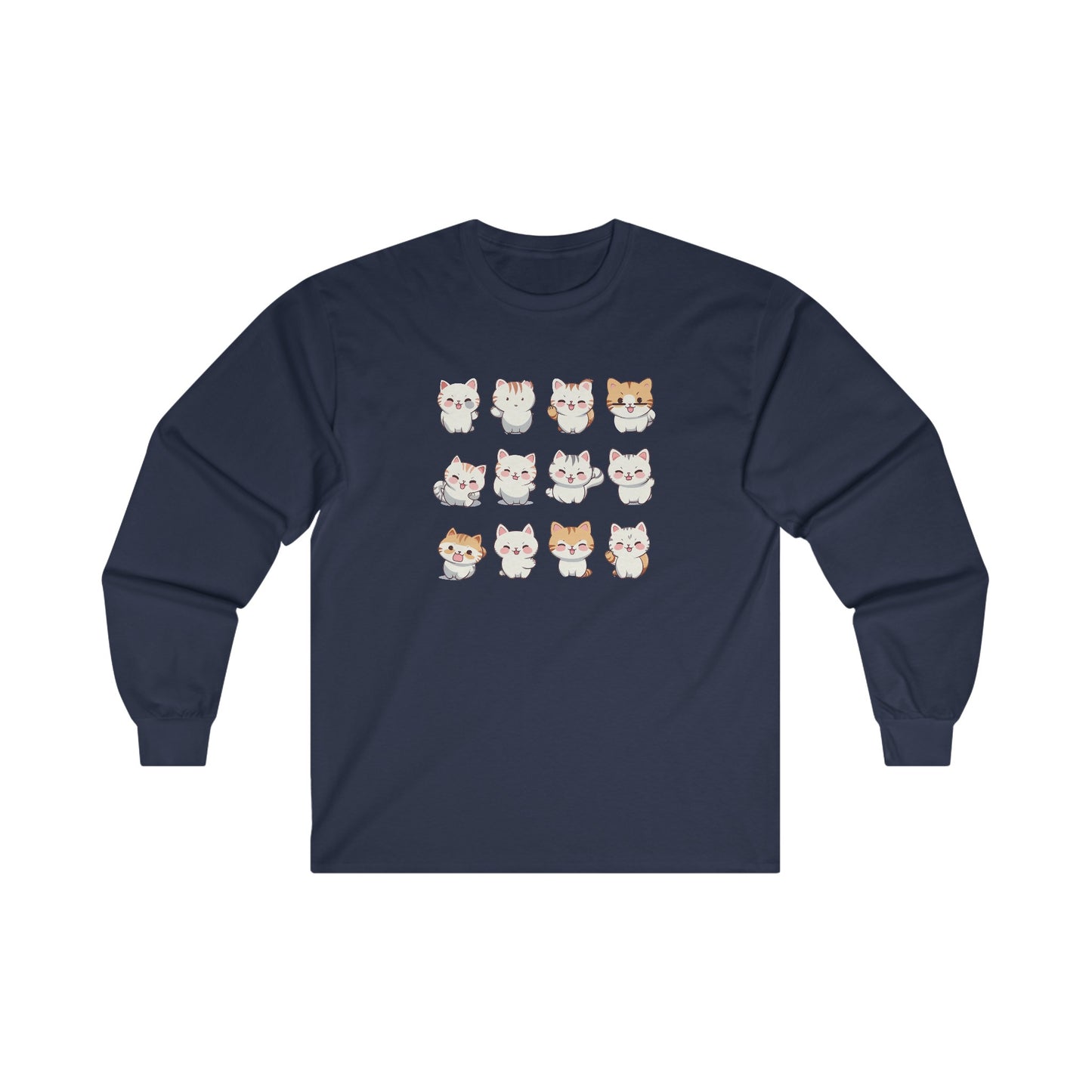 Cute Cat Set Long Sleeve Tee
