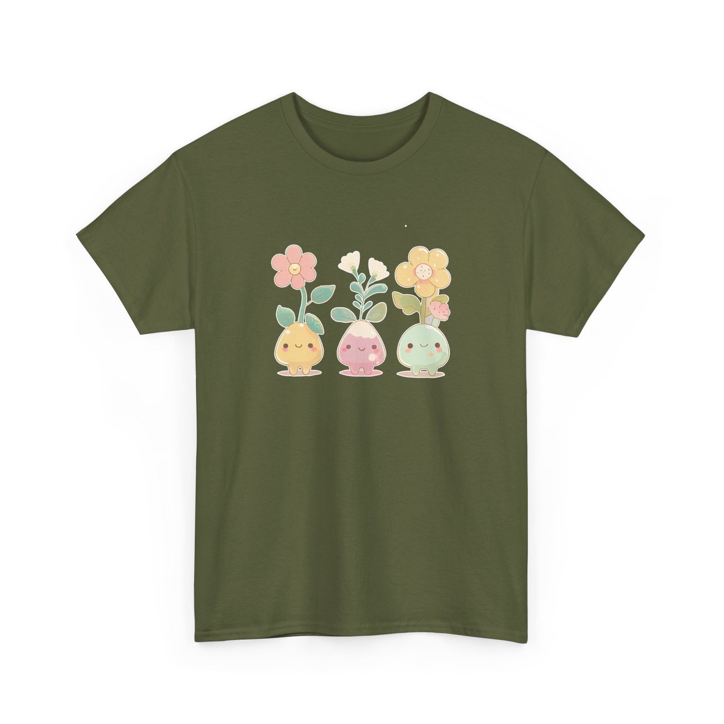 Cute Flower Set Short Sleeve Tee