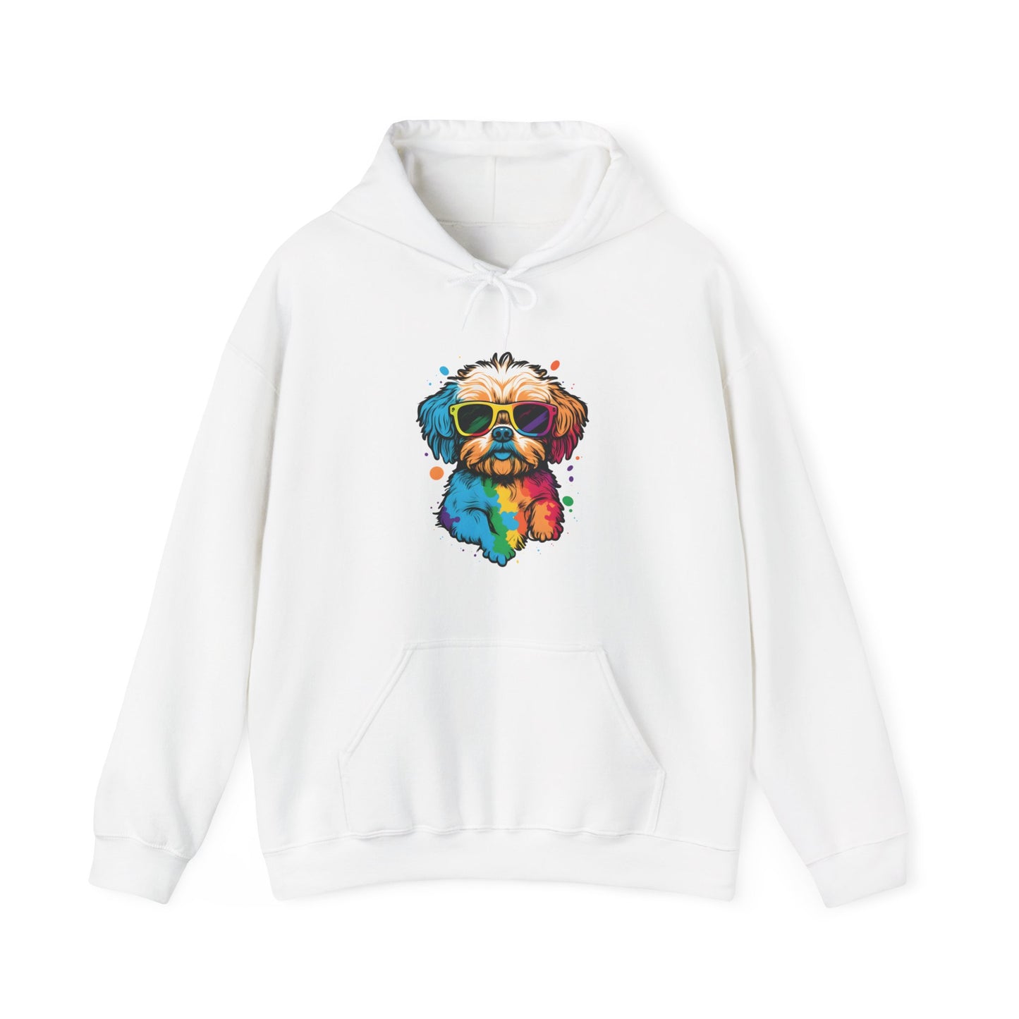 Dog with Sunglasses Hooded Sweatshirt 003
