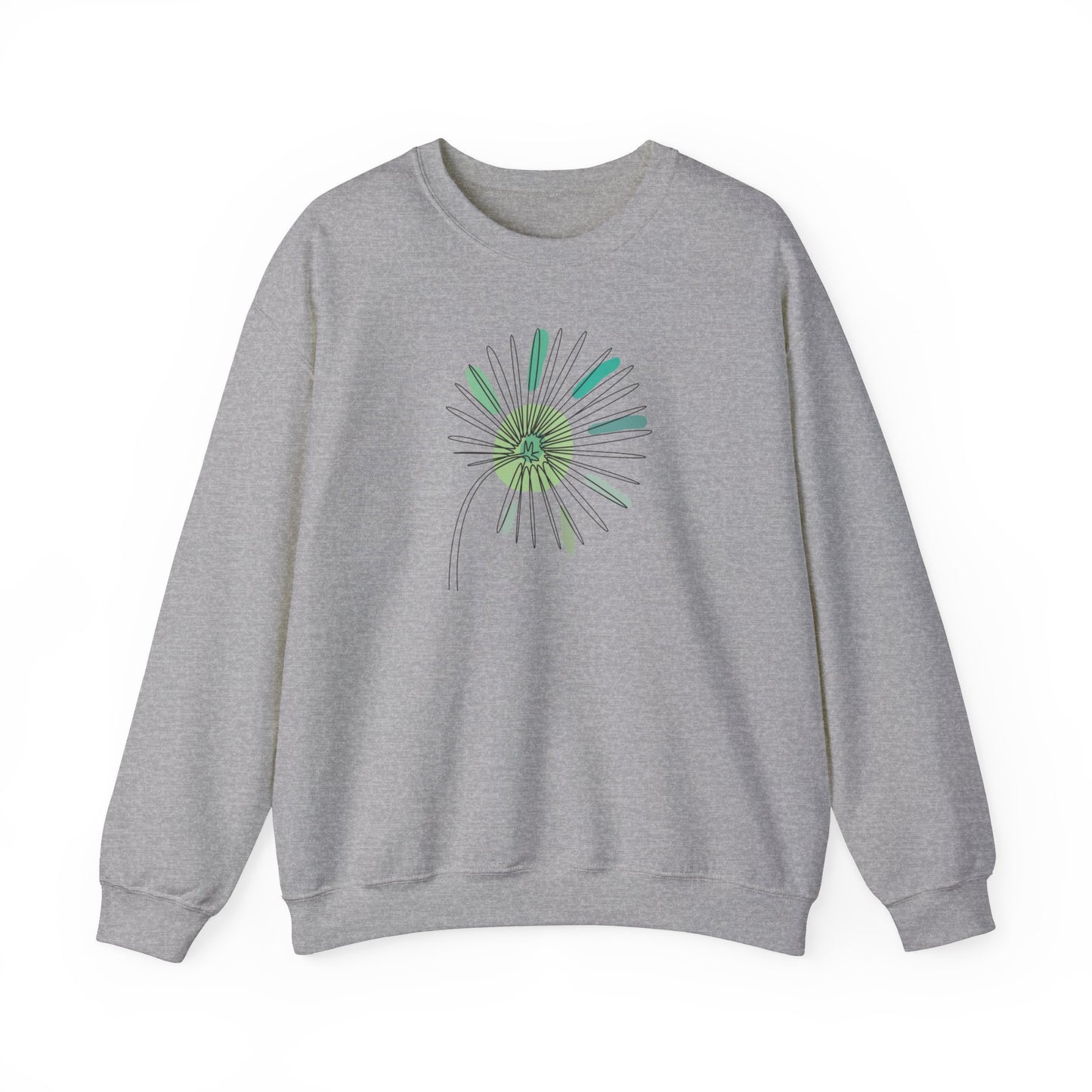 Green and Blue Dandelion Sweatshirt