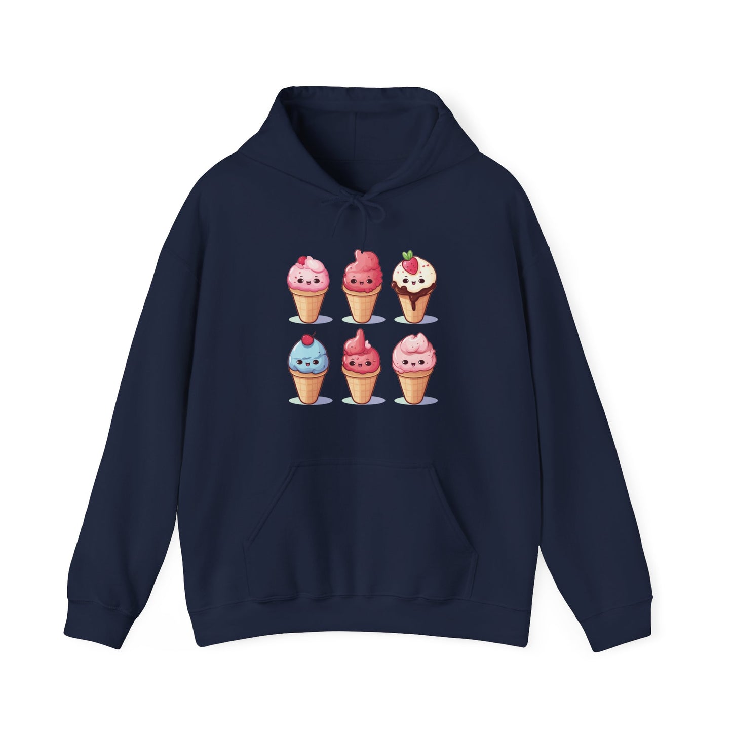 Ice Cream Cone Set Hooded Sweatshirt