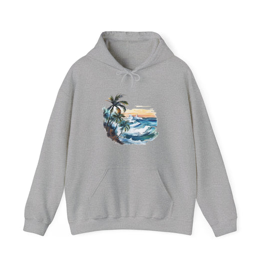 Watercolor Tropical Hooded Sweatshirt