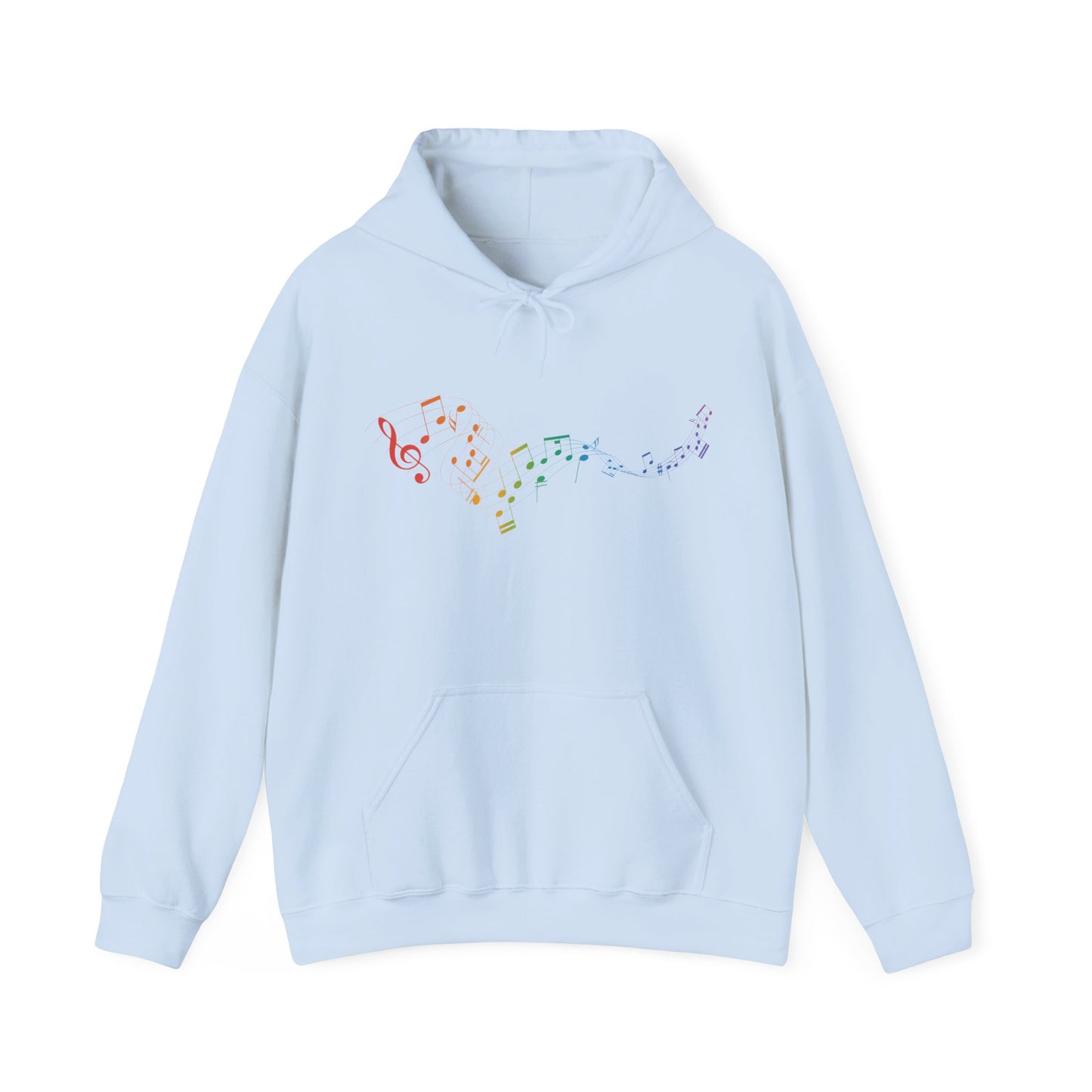 Colorful Music Notes Hooded Sweatshirt