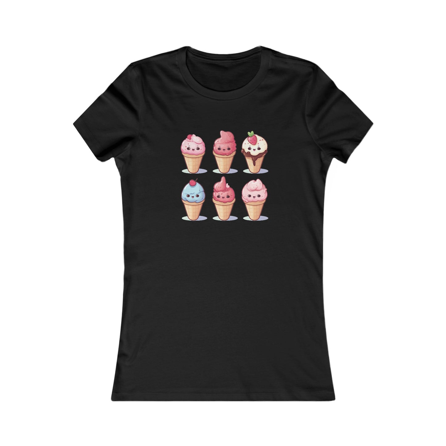 Ice Cream Cone Set Fitted Tee