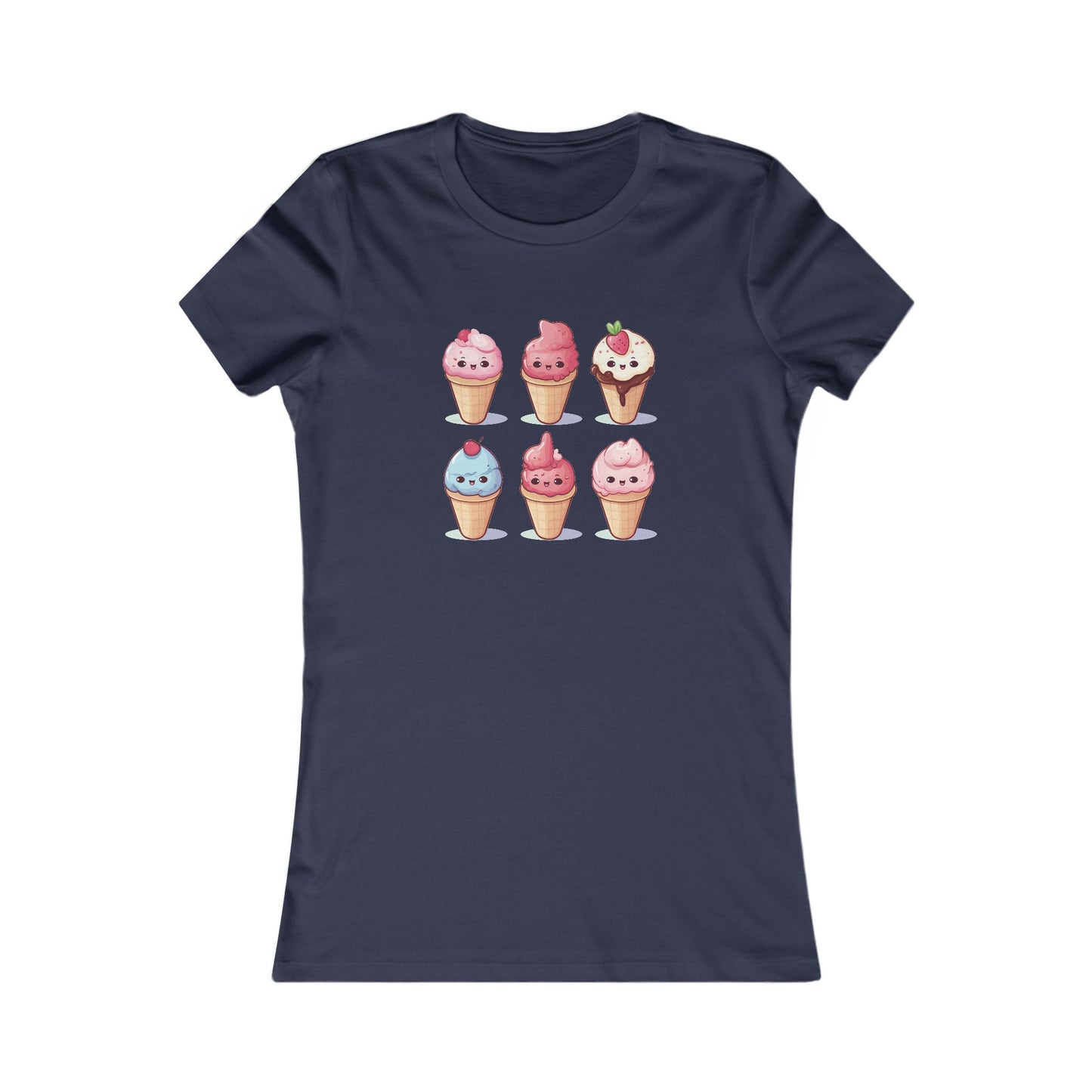 Ice Cream Cone Set Fitted Tee