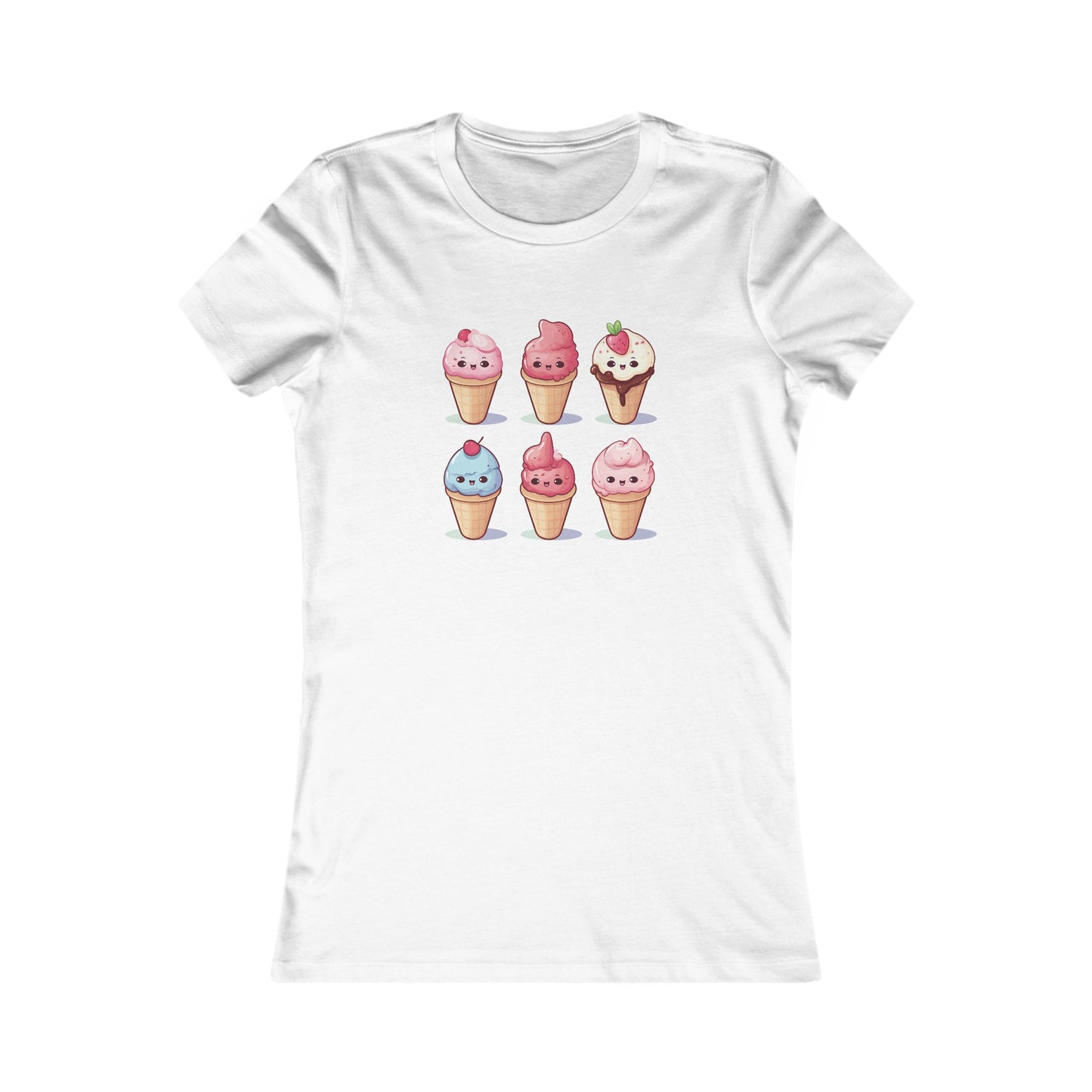 Ice Cream Cone Set Fitted Tee