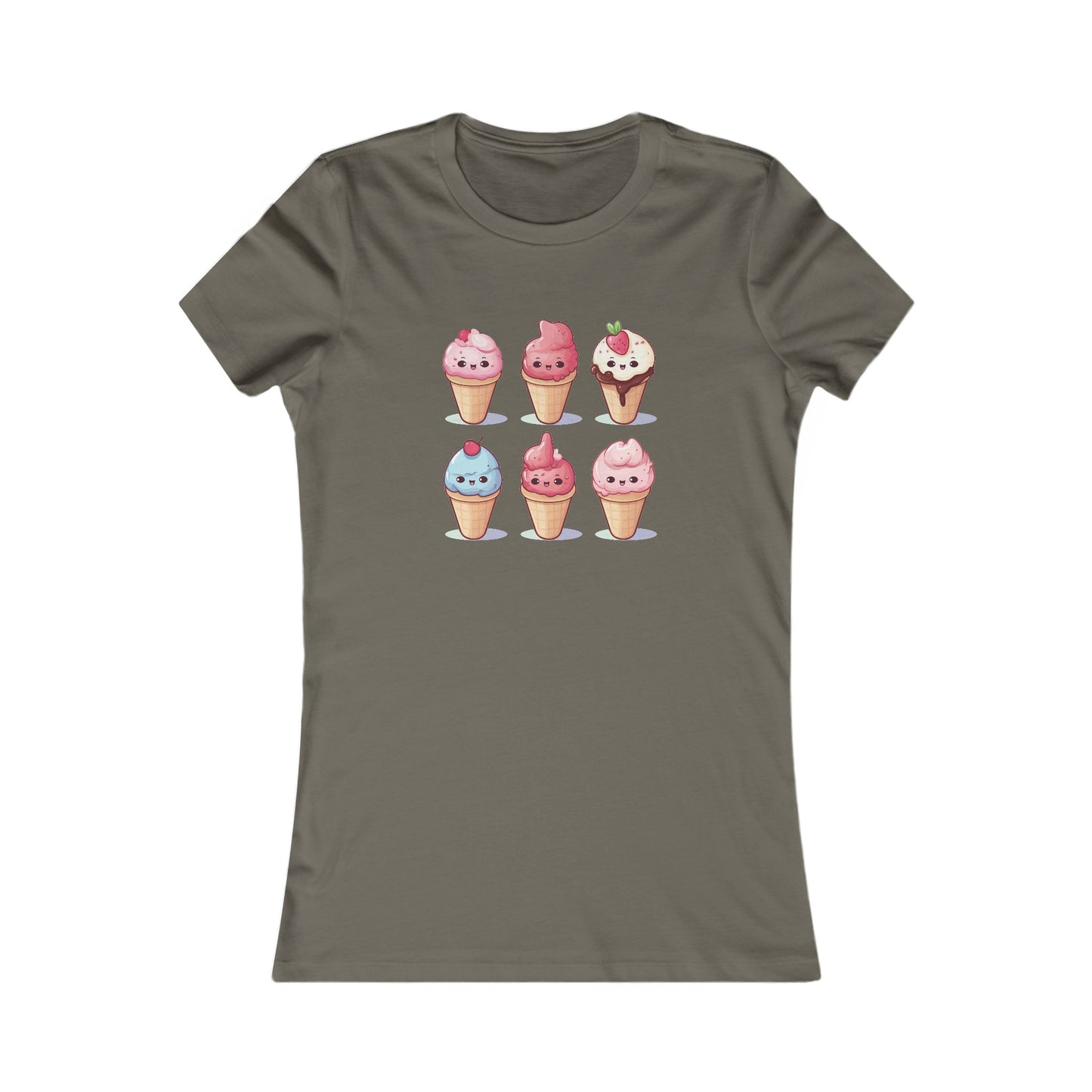 Ice Cream Cone Set Fitted Tee